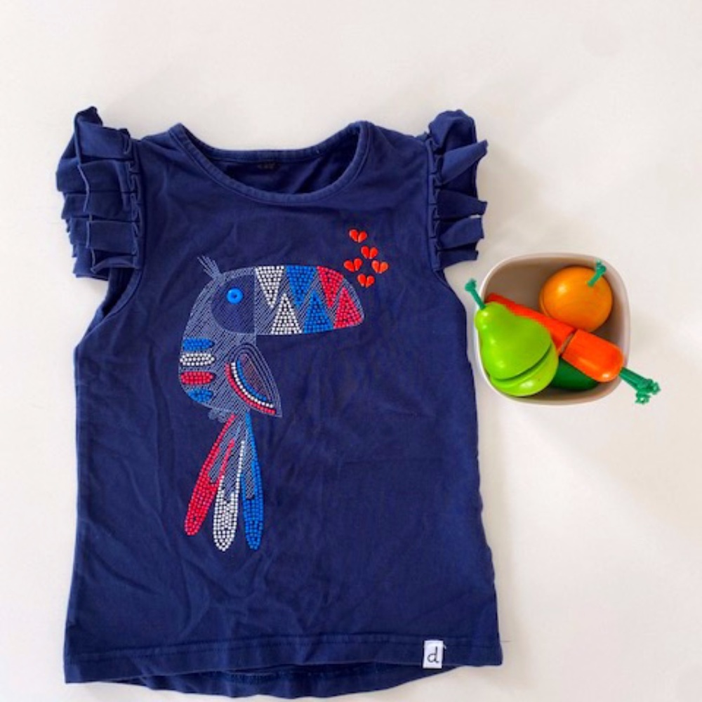 Deux par Deux Flutter Sleeve Tee (3t-4t)